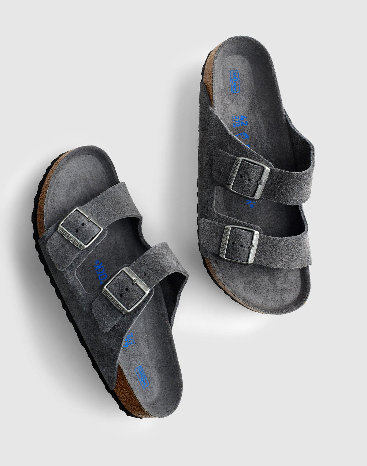 Madewell Birkenstock® Arizona Sandal in Suede Charcoal