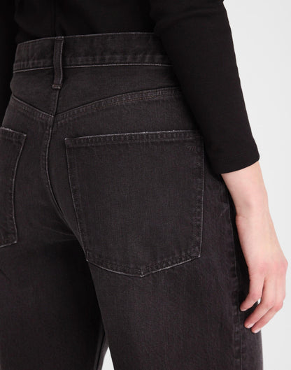 Madewell The Essex Long Baggy Short Ashen Black Wash
