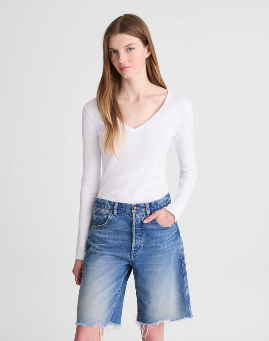 Madewell The Essex Long Baggy Short Retro Bright Wash