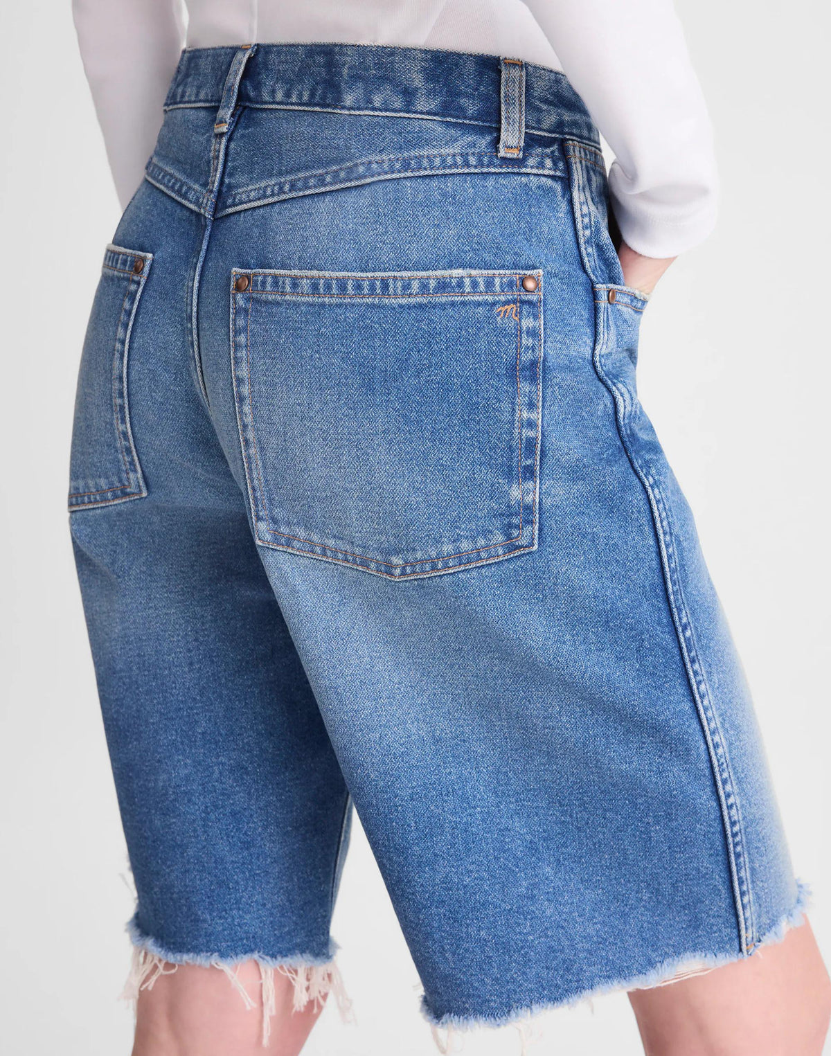 Madewell The Essex Long Baggy Short Retro Bright Wash