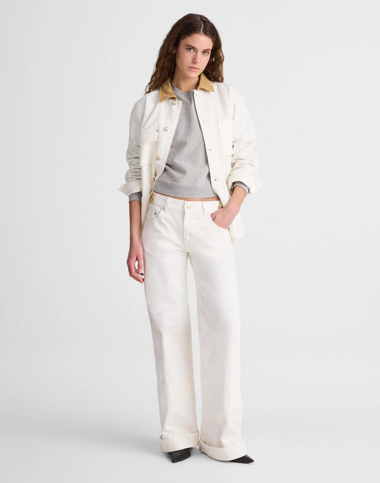 Madewell Madewell x Benjamin Talley Smith The Coolidge Low-Rise Wide-Leg Jean Chalk Wash