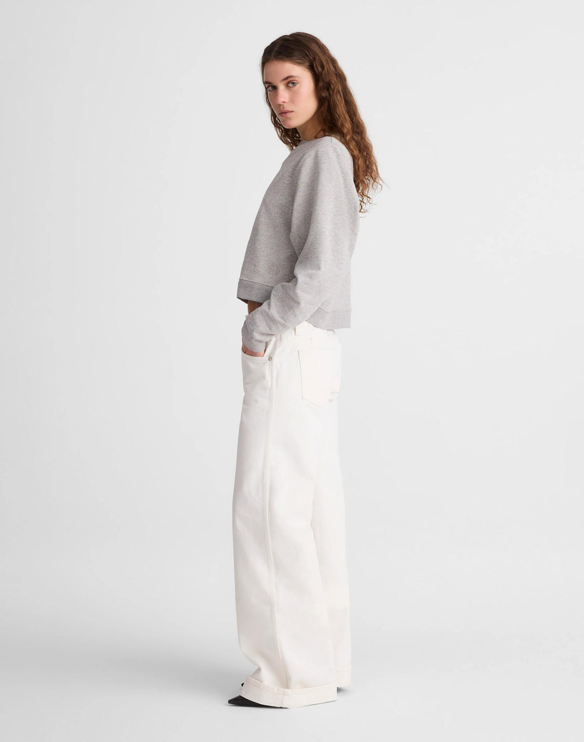 Madewell Madewell x Benjamin Talley Smith The Coolidge Low-Rise Wide-Leg Jean Chalk Wash