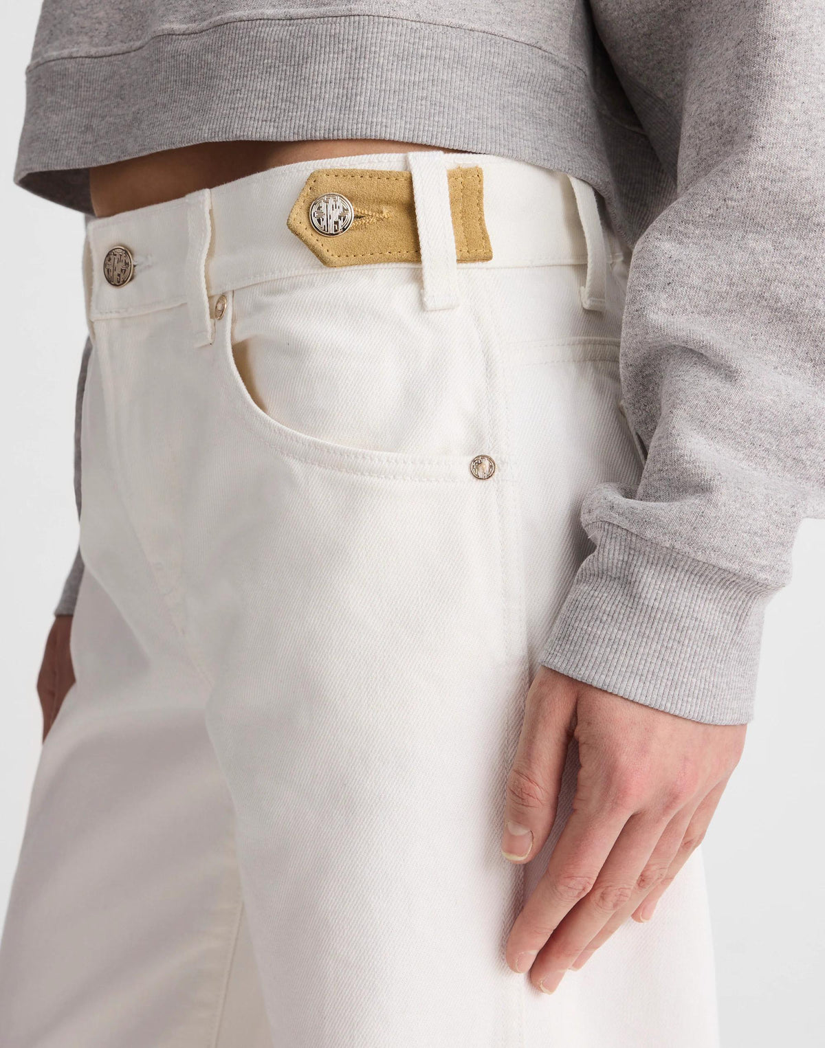Madewell Madewell x Benjamin Talley Smith The Coolidge Low-Rise Wide-Leg Jean Chalk Wash