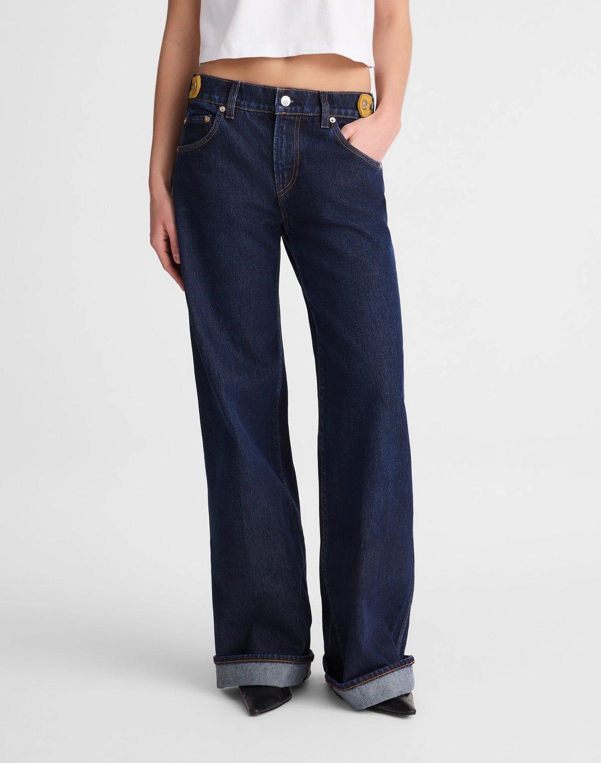 Madewell Madewell x Benjamin Talley Smith The Coolidge Low-Rise Wide-Leg Jean Wells Wash