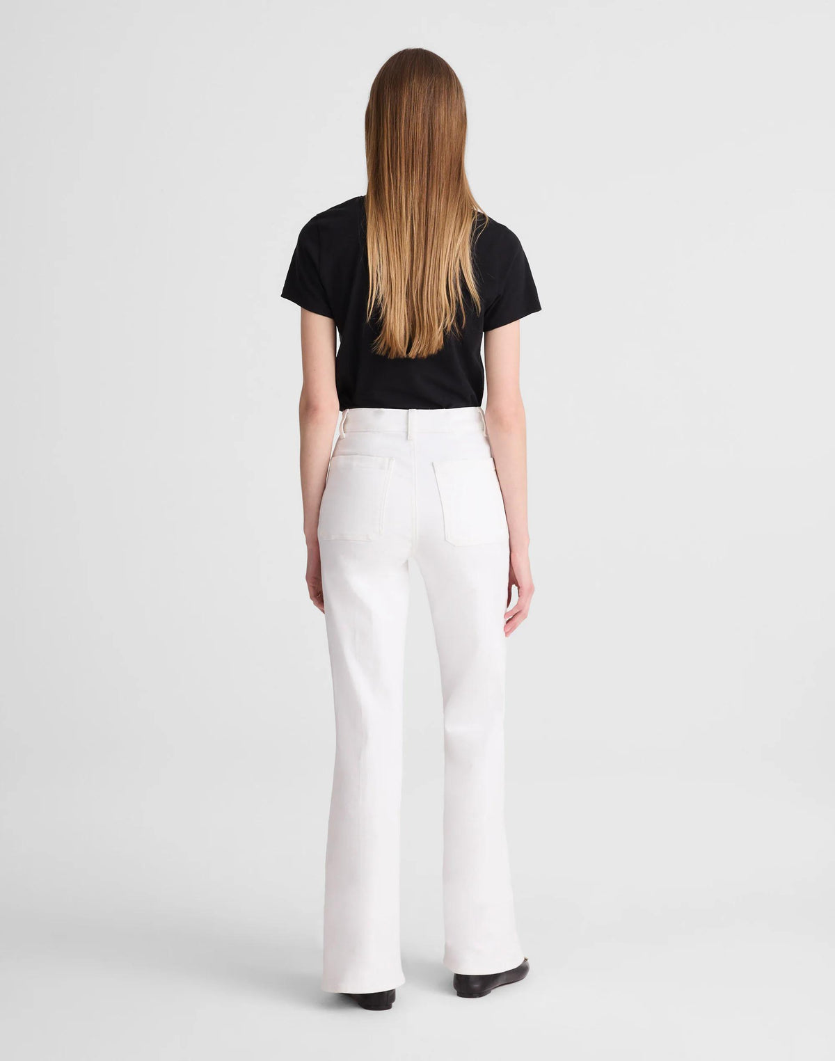 Madewell The Emmy Wide-Leg Jean in Super Stretch Denim Tile White