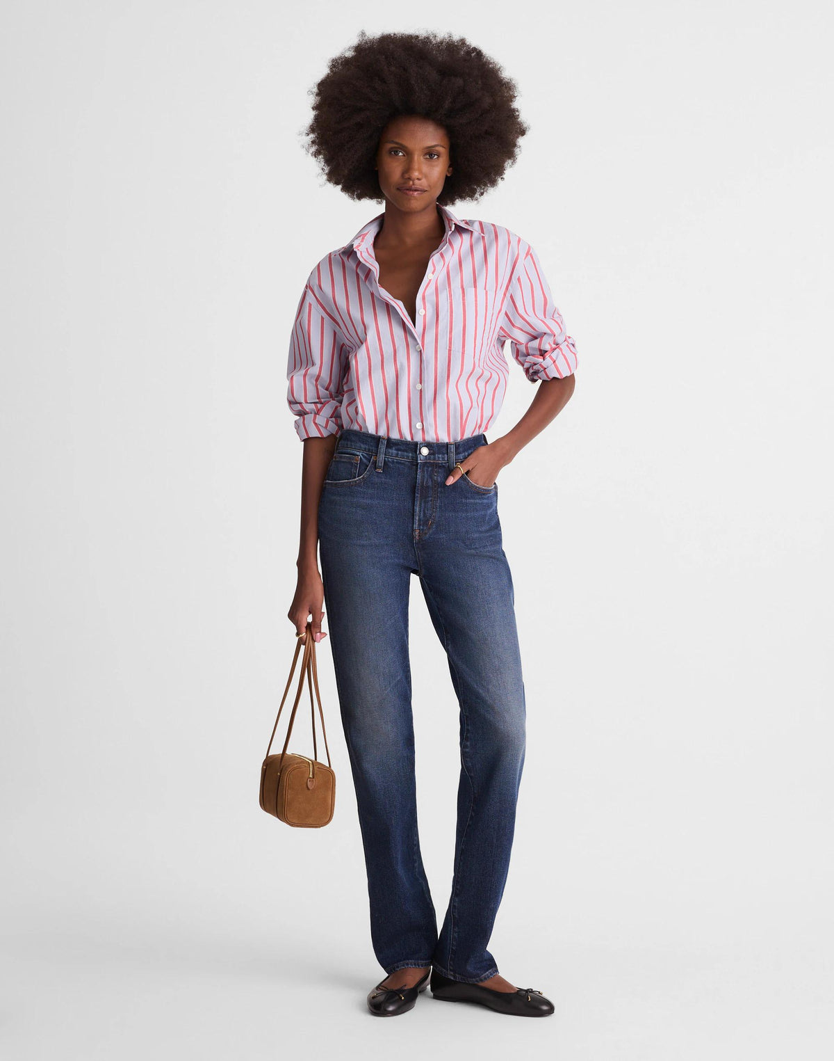 Madewell The Longline Straight Jean Midnight Waters Wash