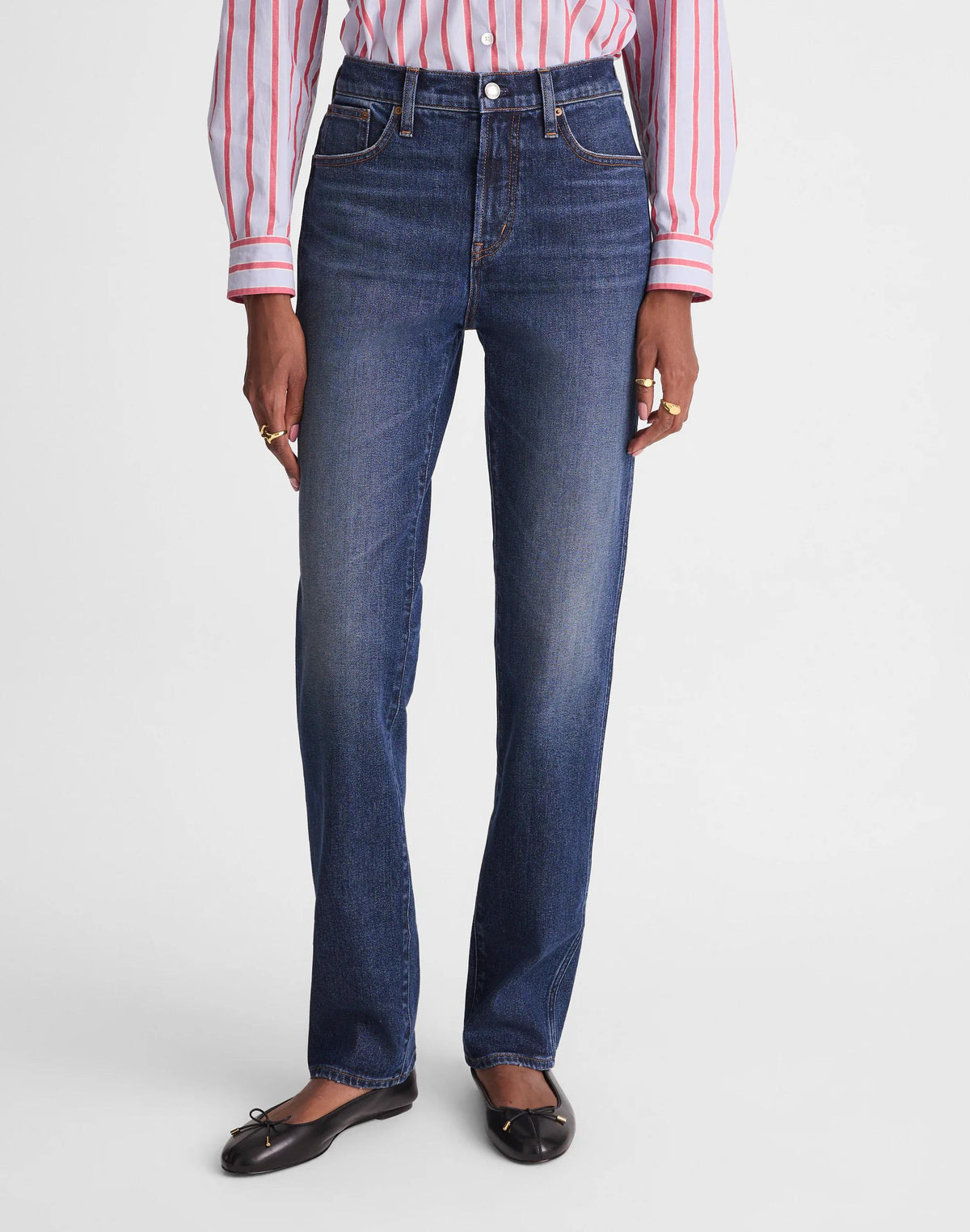 Madewell The Longline Straight Jean Midnight Waters Wash
