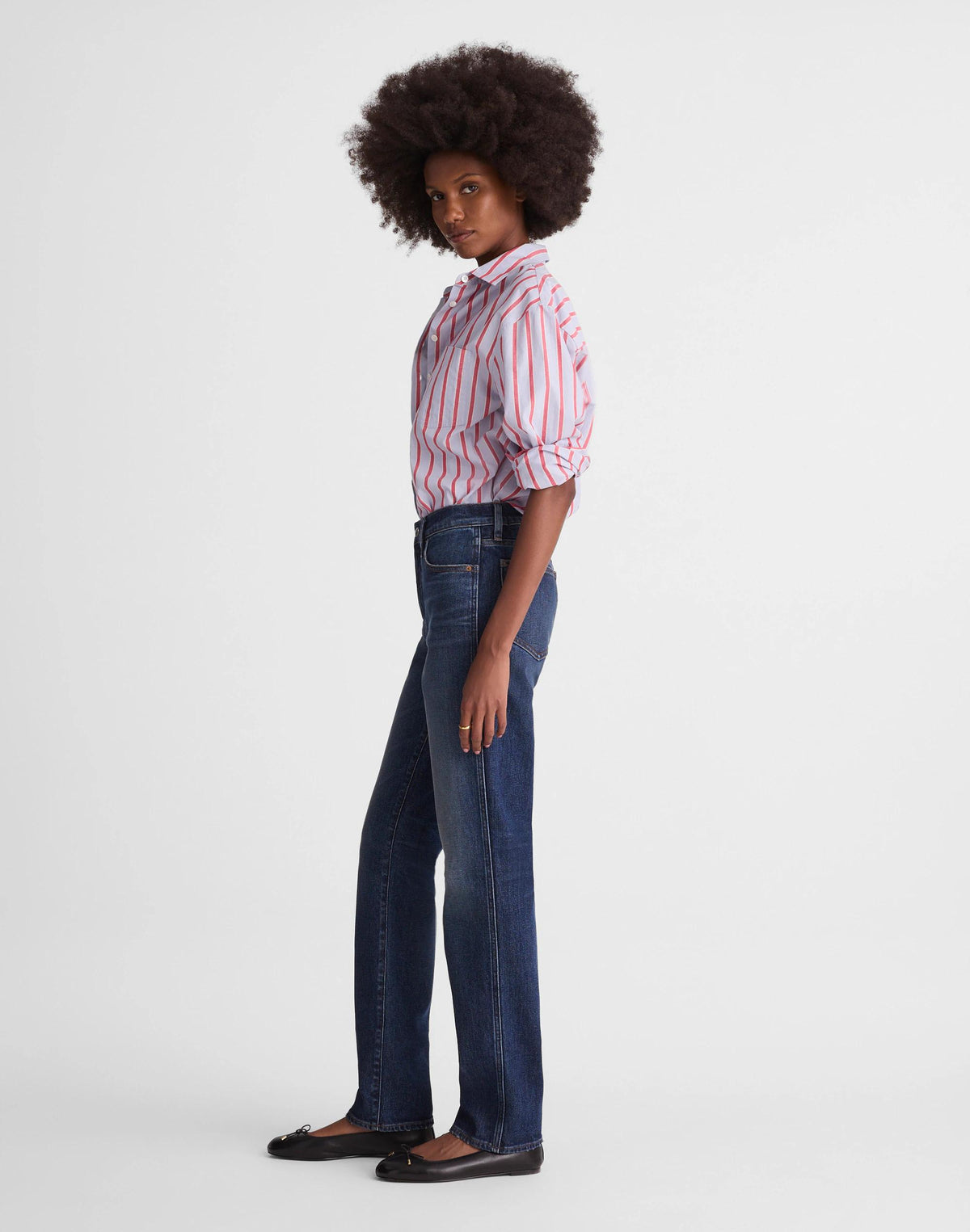 Madewell The Longline Straight Jean Midnight Waters Wash