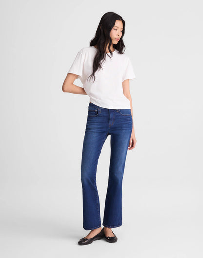 Madewell The Flare Crop Jean in Super Stretch Denim Osgoode Wash