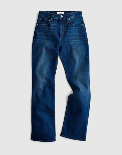 Madewell The Flare Crop Jean in Super Stretch Denim Osgoode Wash