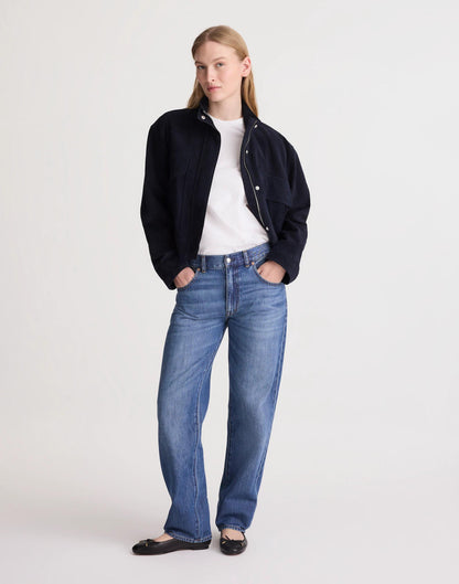 Madewell The Dean Easy Straight Jean in Airy Denim Birkdale Wash