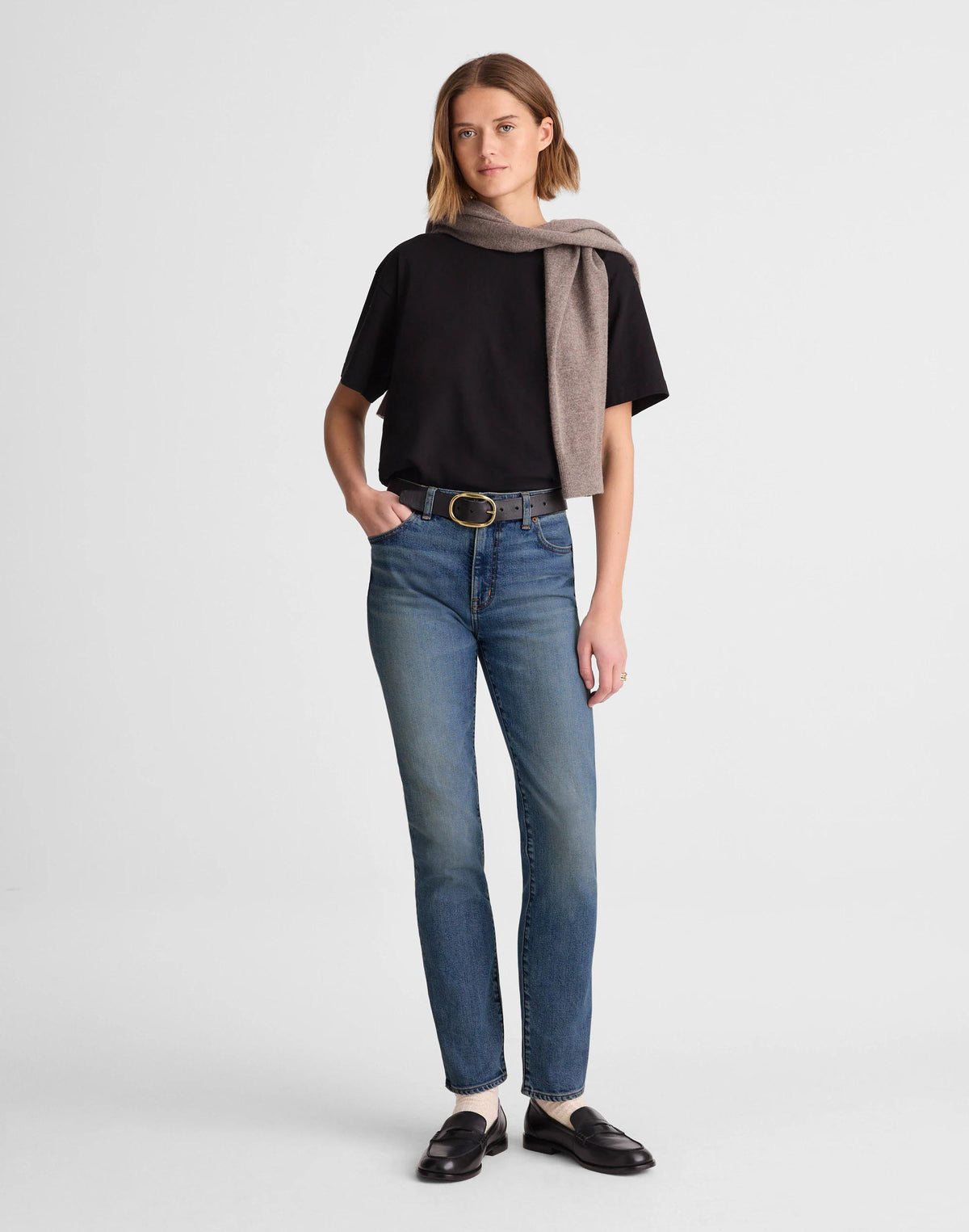 Madewell The Jules Slim-Straight Jean Concho Wash