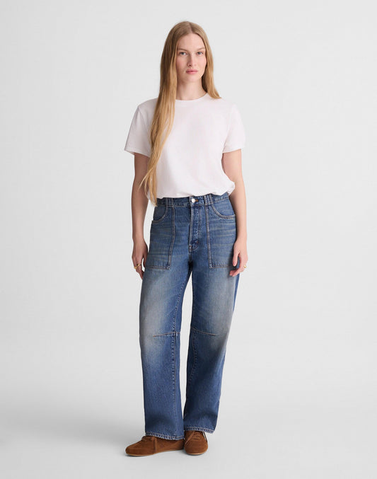 Madewell The Darted Barrel-Leg Jean Irmo Wash