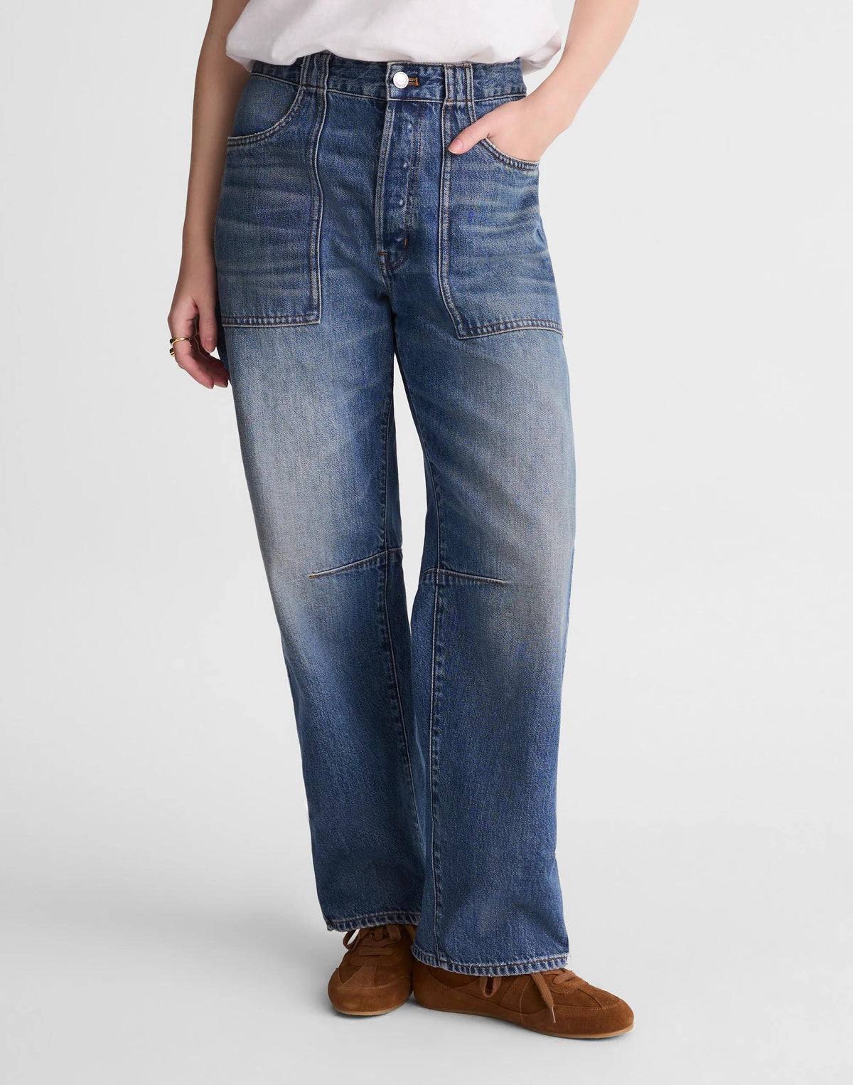 Madewell The Darted Barrel-Leg Jean Irmo Wash