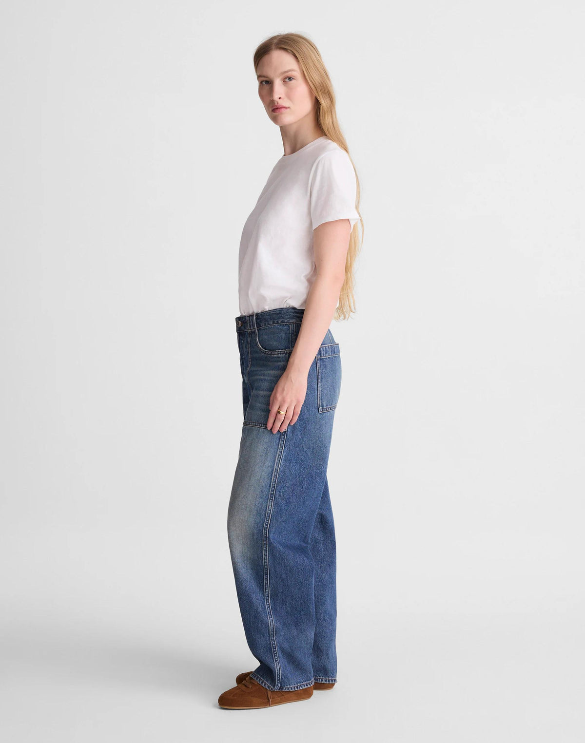 Madewell The Darted Barrel-Leg Jean Irmo Wash