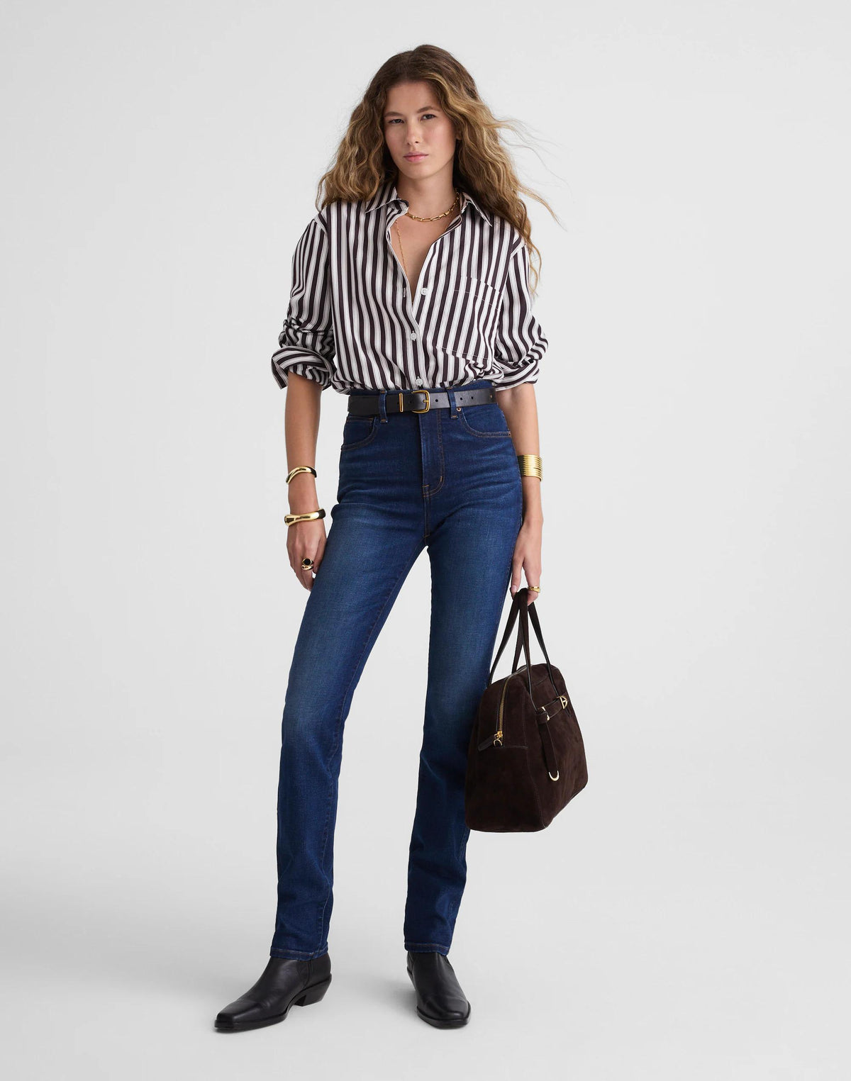 Madewell The Pencil Jean in Super Stretch Denim Pipestone Wash