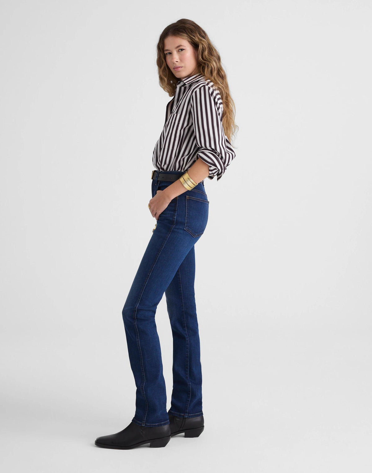 Madewell The Pencil Jean in Super Stretch Denim Pipestone Wash