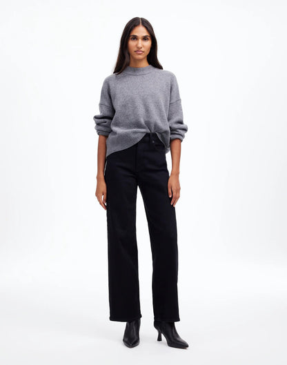Madewell The Perfect Vintage Wide-Leg Jean Black Rinse Wash