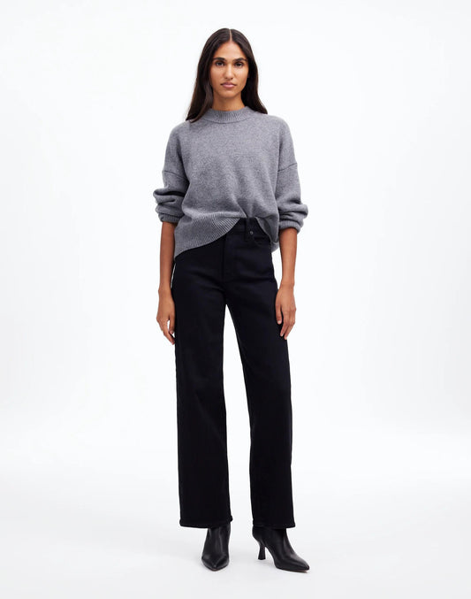 Madewell The Perfect Vintage Wide-Leg Jean Black Rinse Wash