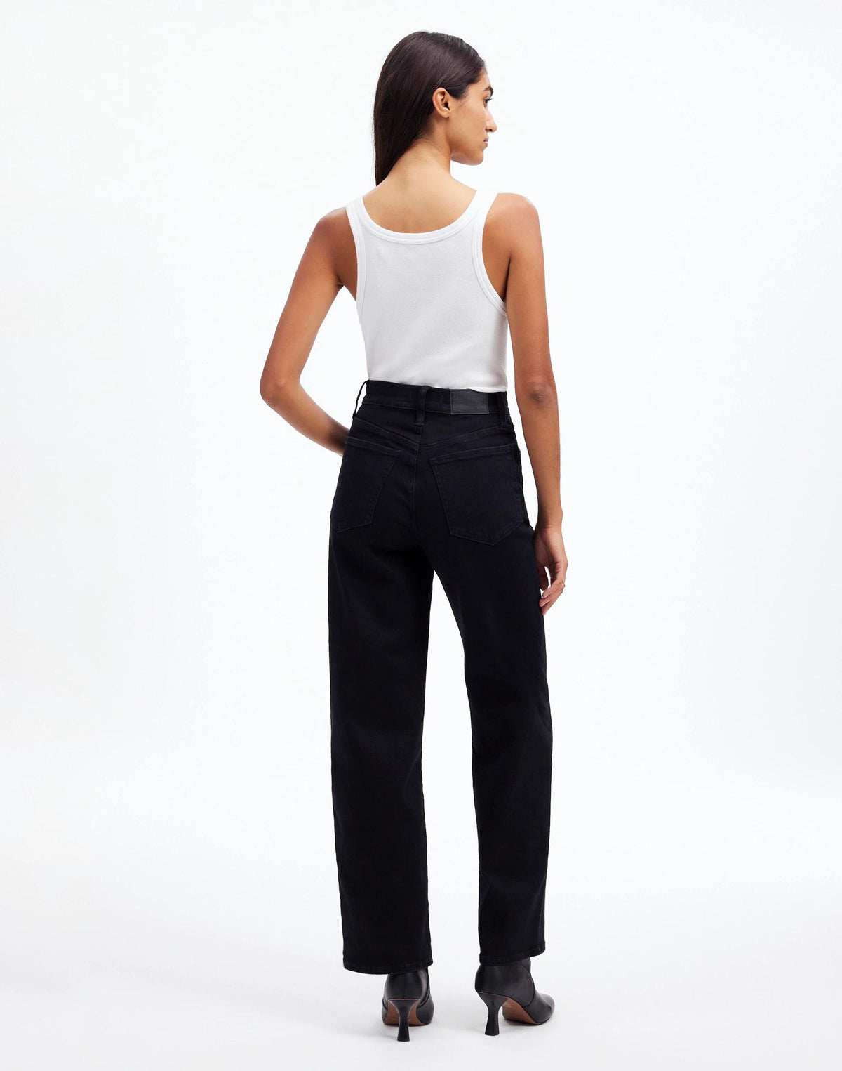 Madewell The Perfect Vintage Wide-Leg Jean Black Rinse Wash