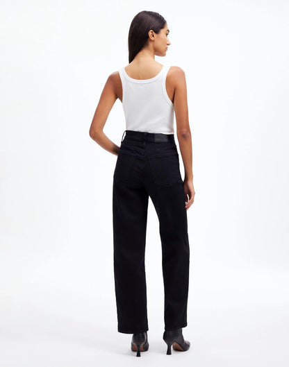 Madewell The Perfect Vintage Wide-Leg Jean Black Rinse Wash