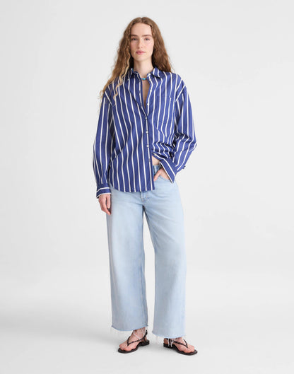 Madewell The Easy Shirt in Poplin Cool Navy