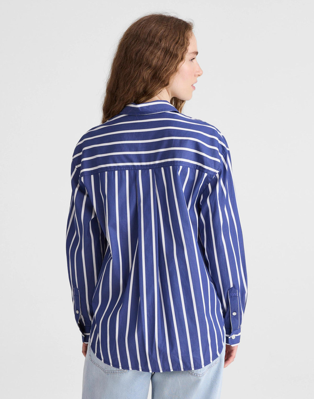 Madewell The Easy Shirt in Poplin Cool Navy
