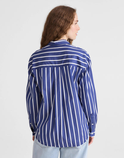 Madewell The Easy Shirt in Poplin Cool Navy