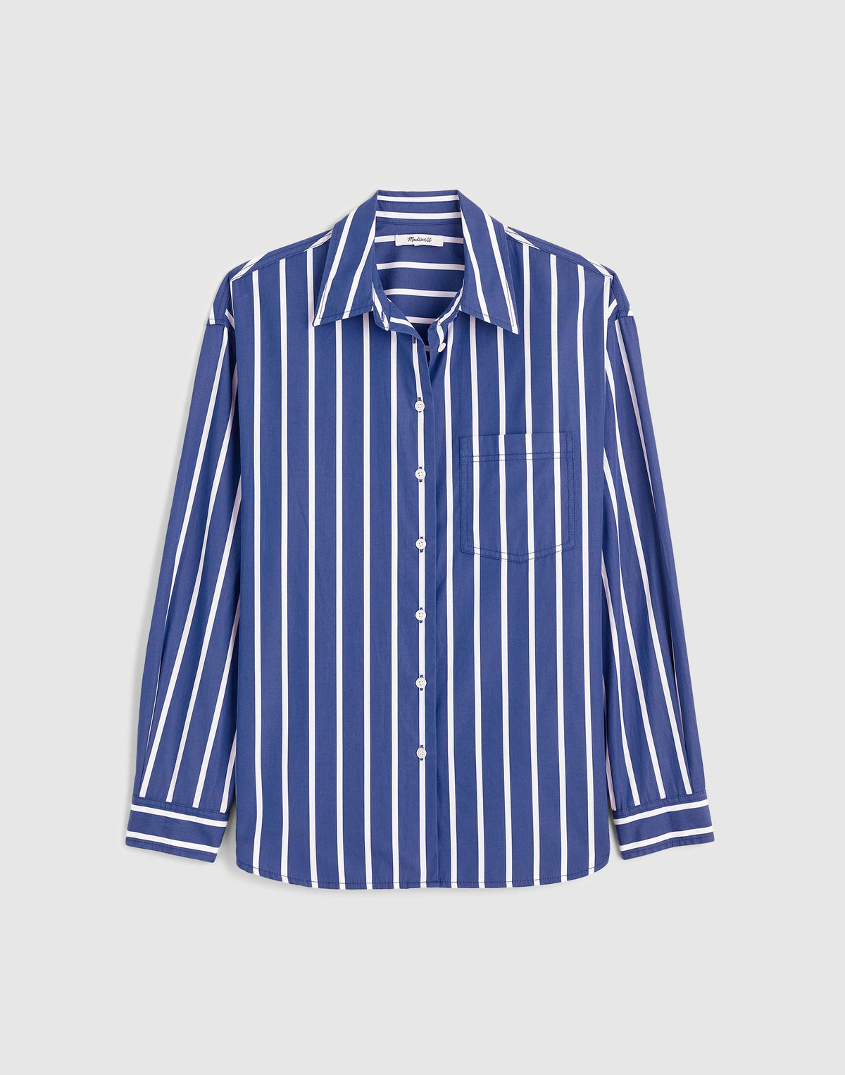Madewell The Easy Shirt in Poplin Cool Navy