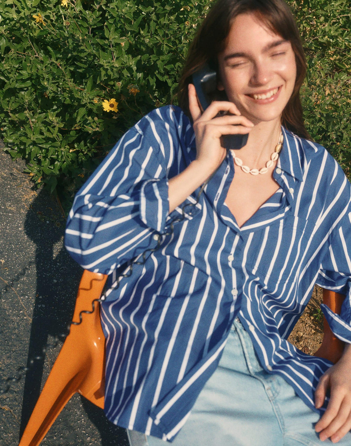 Madewell The Easy Shirt in Poplin Cool Navy