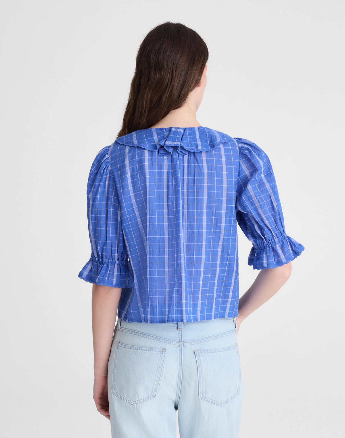 Madewell The Blaire Top Retro Blue