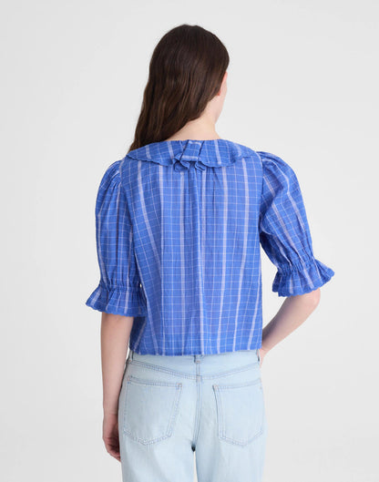 Madewell The Blaire Top Retro Blue