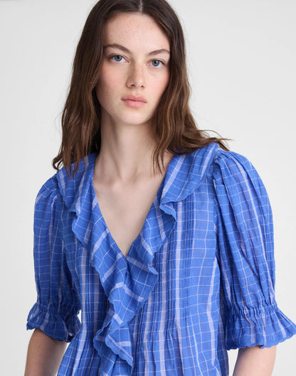 Madewell The Blaire Top Retro Blue