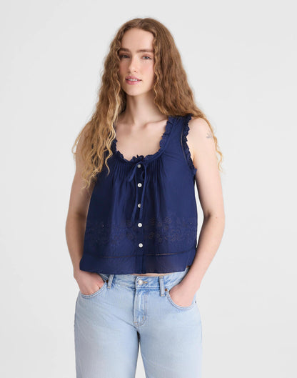 Madewell The Leah Top Classic Indigo