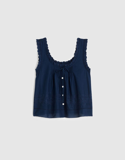 Madewell The Leah Top Classic Indigo