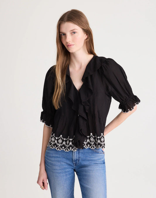 Madewell The Blaire Top Jet Black