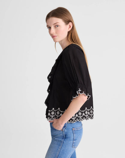 Madewell The Blaire Top Jet Black