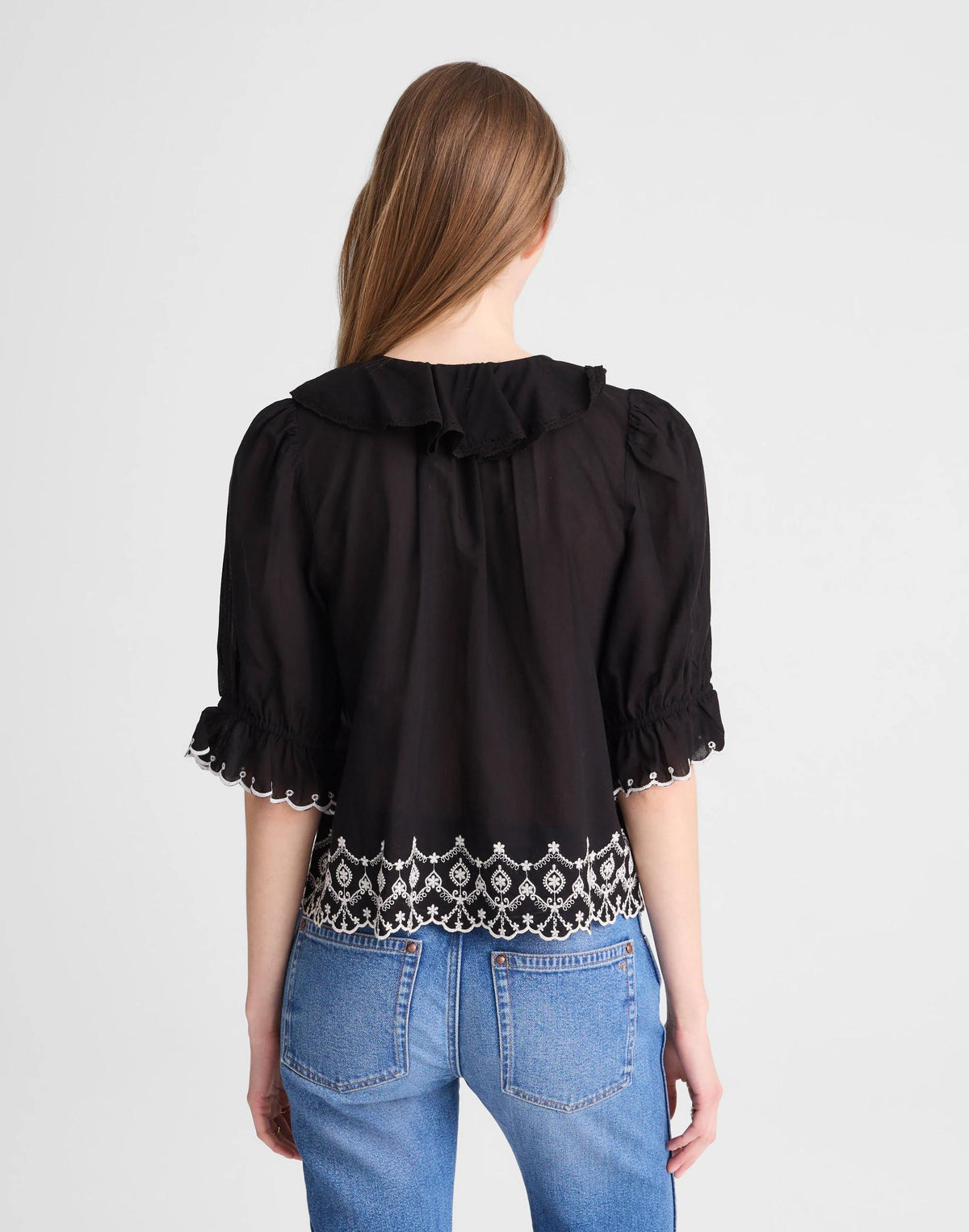 Madewell The Blaire Top Jet Black