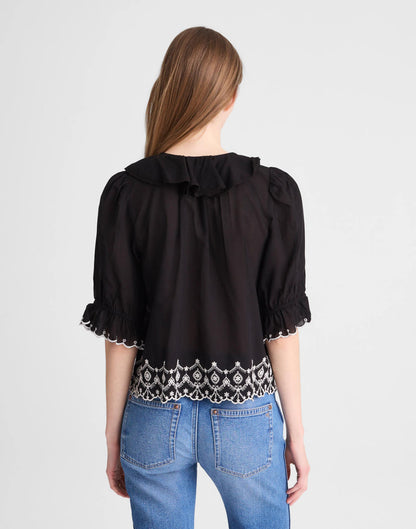Madewell The Blaire Top Jet Black