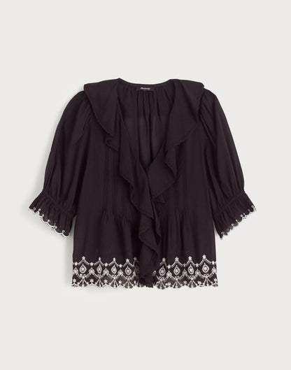 Madewell The Blaire Top Jet Black