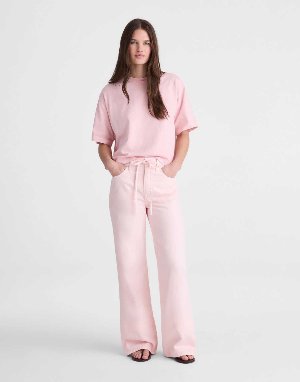 Madewell Madewell x Shopbop Ultimate Wide-Leg Jean in Airy Denim Pale Pink