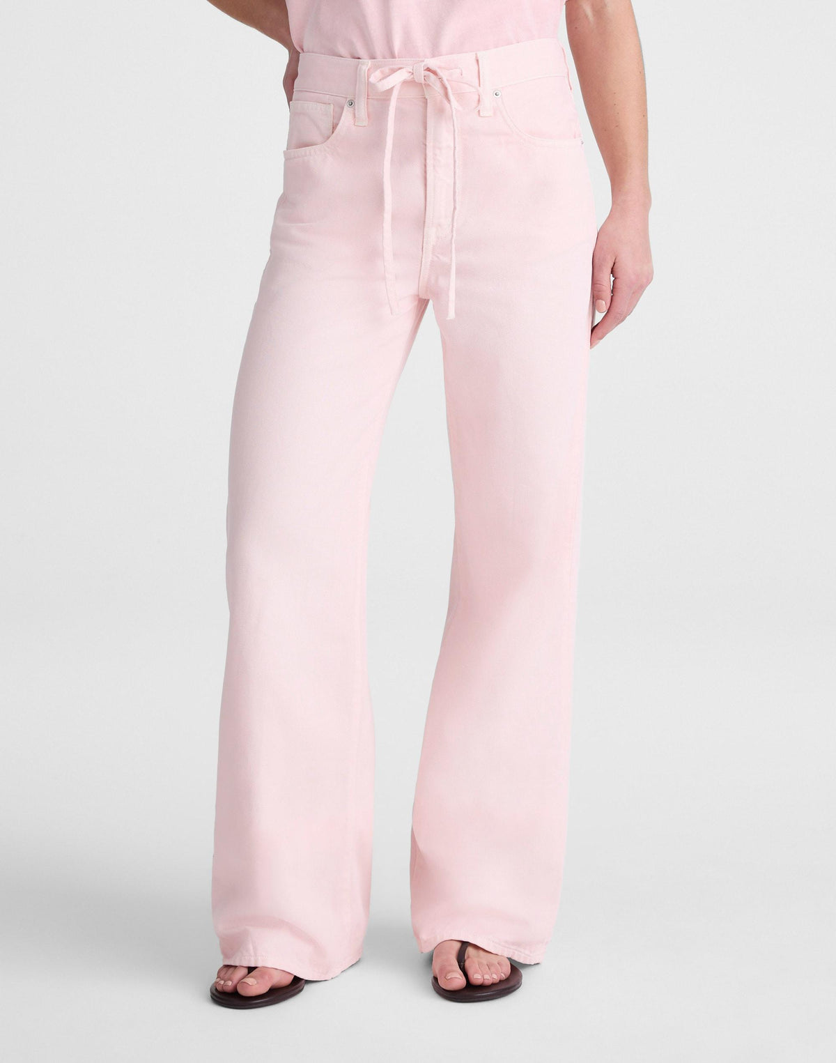 Madewell Madewell x Shopbop Ultimate Wide-Leg Jean in Airy Denim Pale Pink