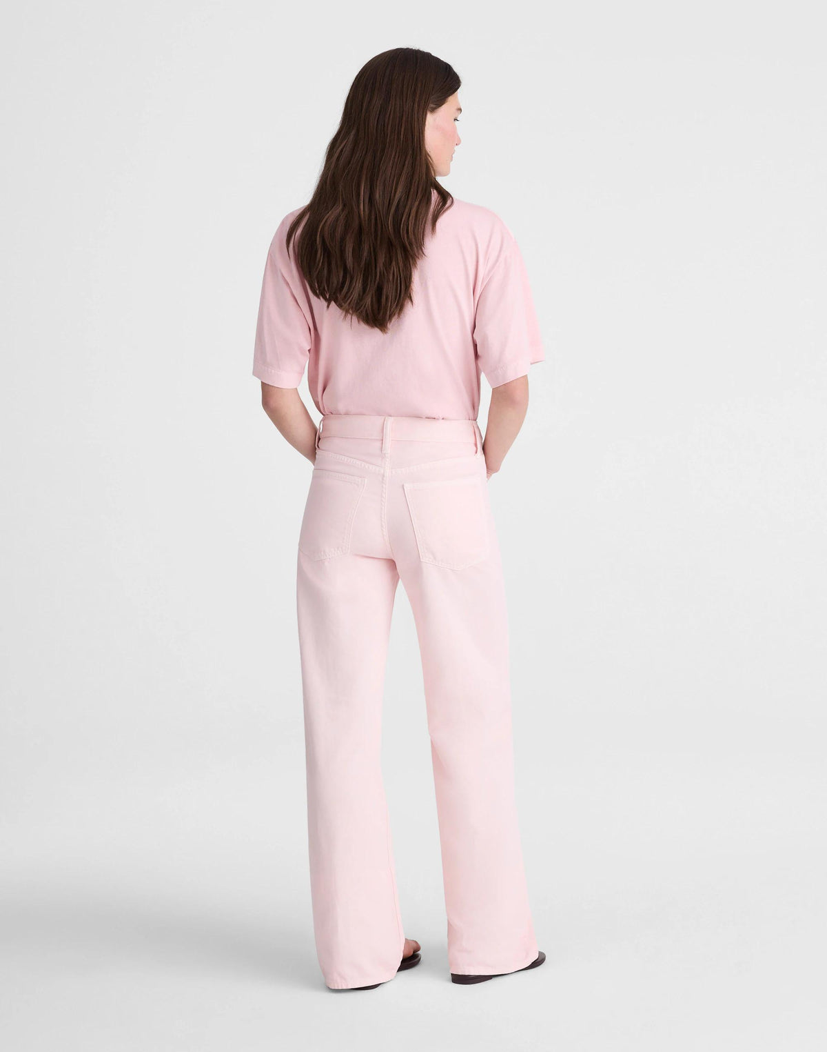 Madewell Madewell x Shopbop Ultimate Wide-Leg Jean in Airy Denim Pale Pink