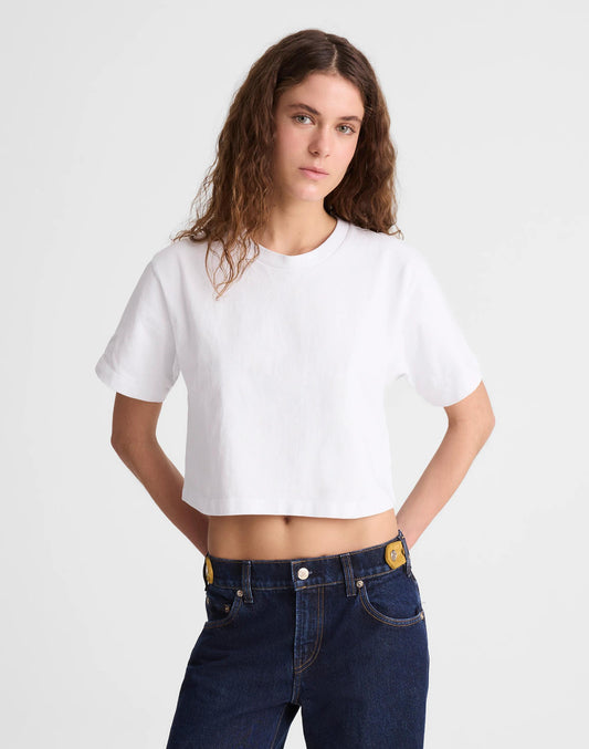 Madewell Madewell x Benjamin Talley Smith The Sullivan Boxy Crop Tee White