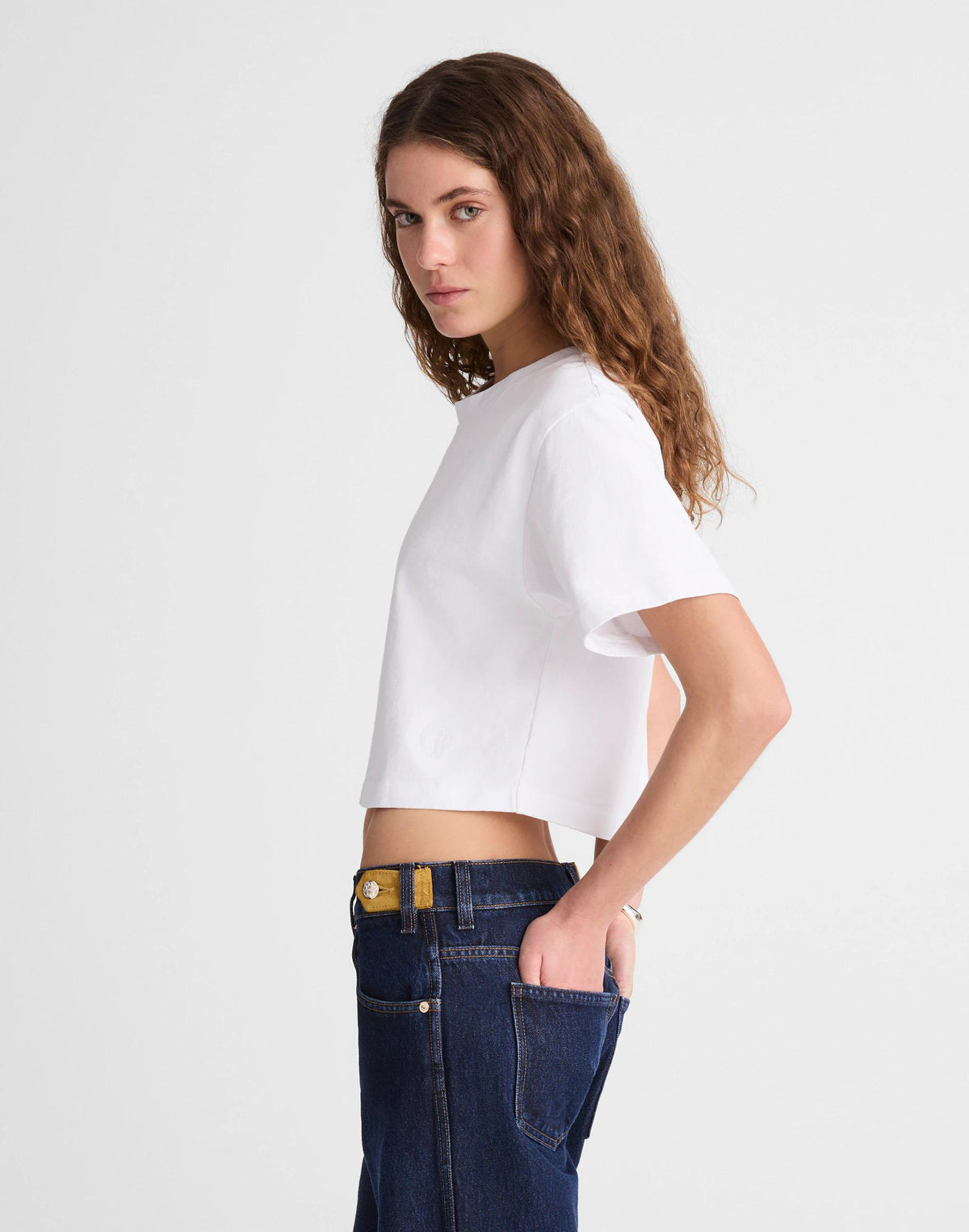 Madewell Madewell x Benjamin Talley Smith The Sullivan Boxy Crop Tee White