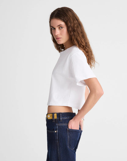 Madewell Madewell x Benjamin Talley Smith The Sullivan Boxy Crop Tee White