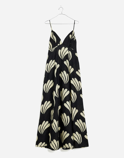 Madewell Zulu & Zephyr Palm Linen Dress Palm