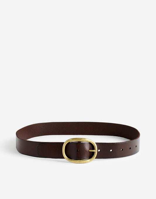 Madewell Oval-Buckle Belt Coffee Bean