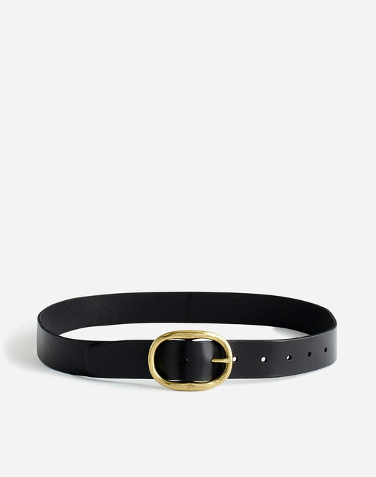 Madewell Oval-Buckle Belt True Black