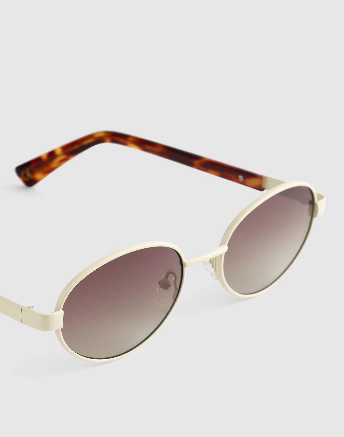 Madewell Wire Frame Oval Sunglasses White